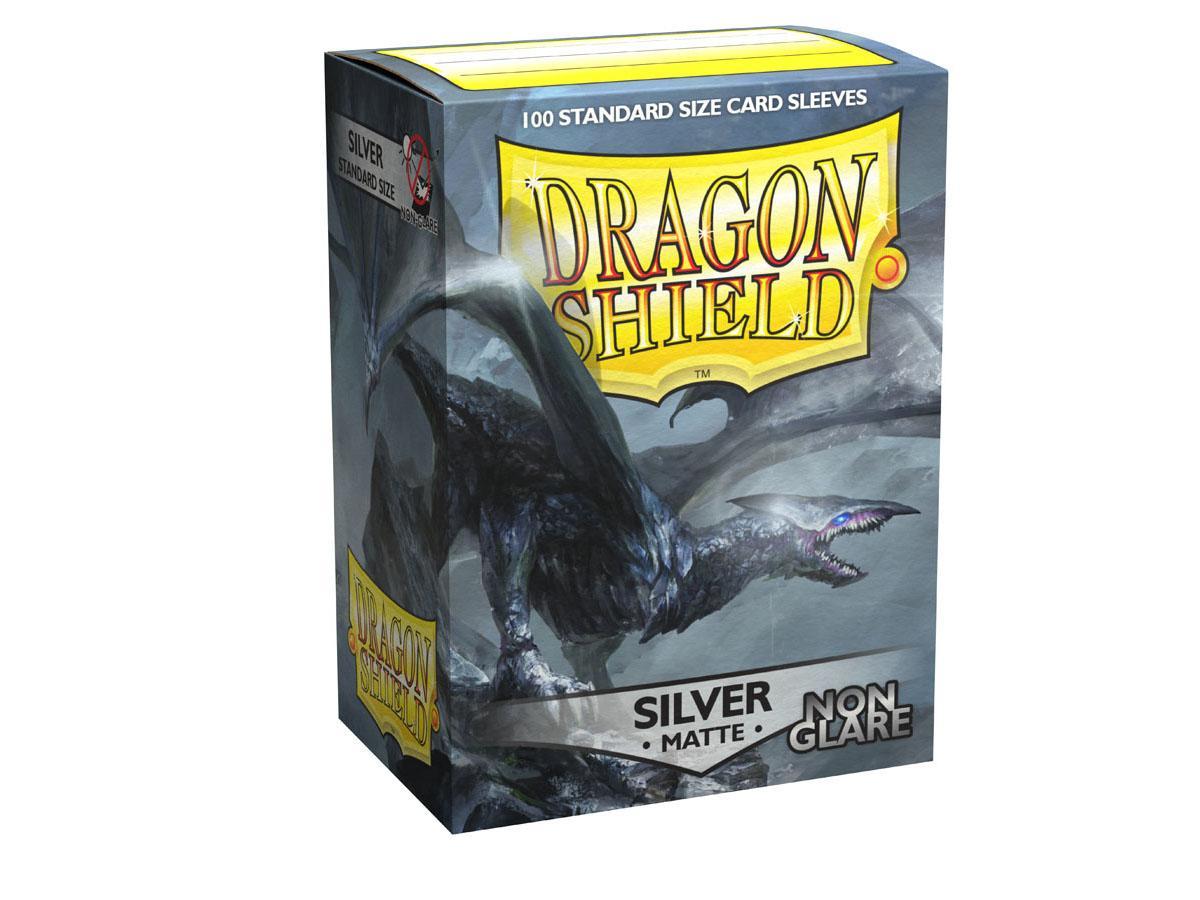 Dragon Shield Non-Glare Sleeve - Silver ‘Argentia’ 100ct | Tacoma Games