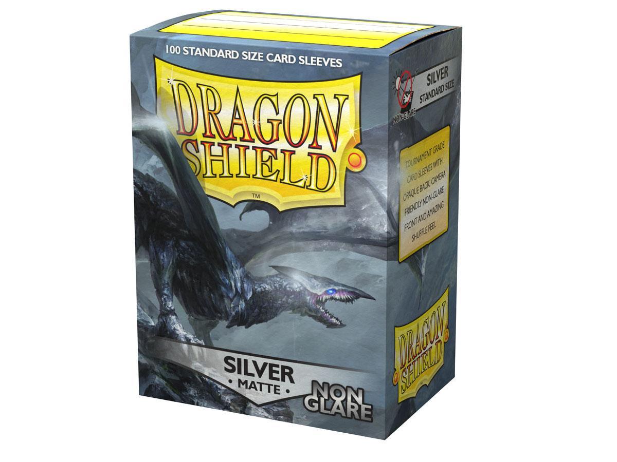 Dragon Shield Non-Glare Sleeve - Silver ‘Argentia’ 100ct | Tacoma Games
