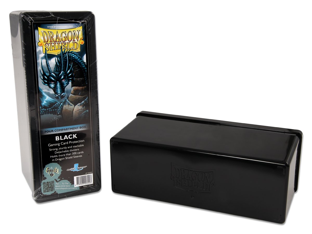Dragon Shield Four Compartment Box – Black | Tacoma Games