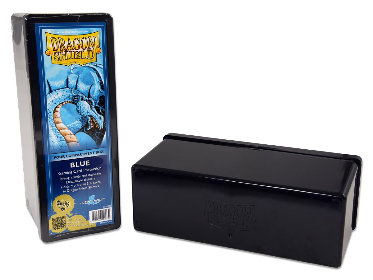Dragon Shield Four Compartment Box – Blue | Tacoma Games