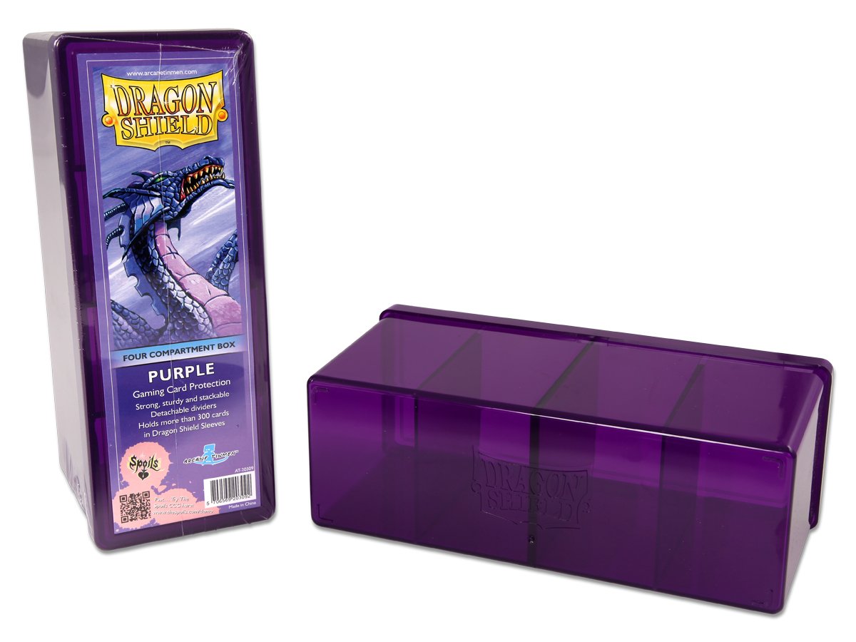 Dragon Shield Four Compartment Box – Purple | Tacoma Games