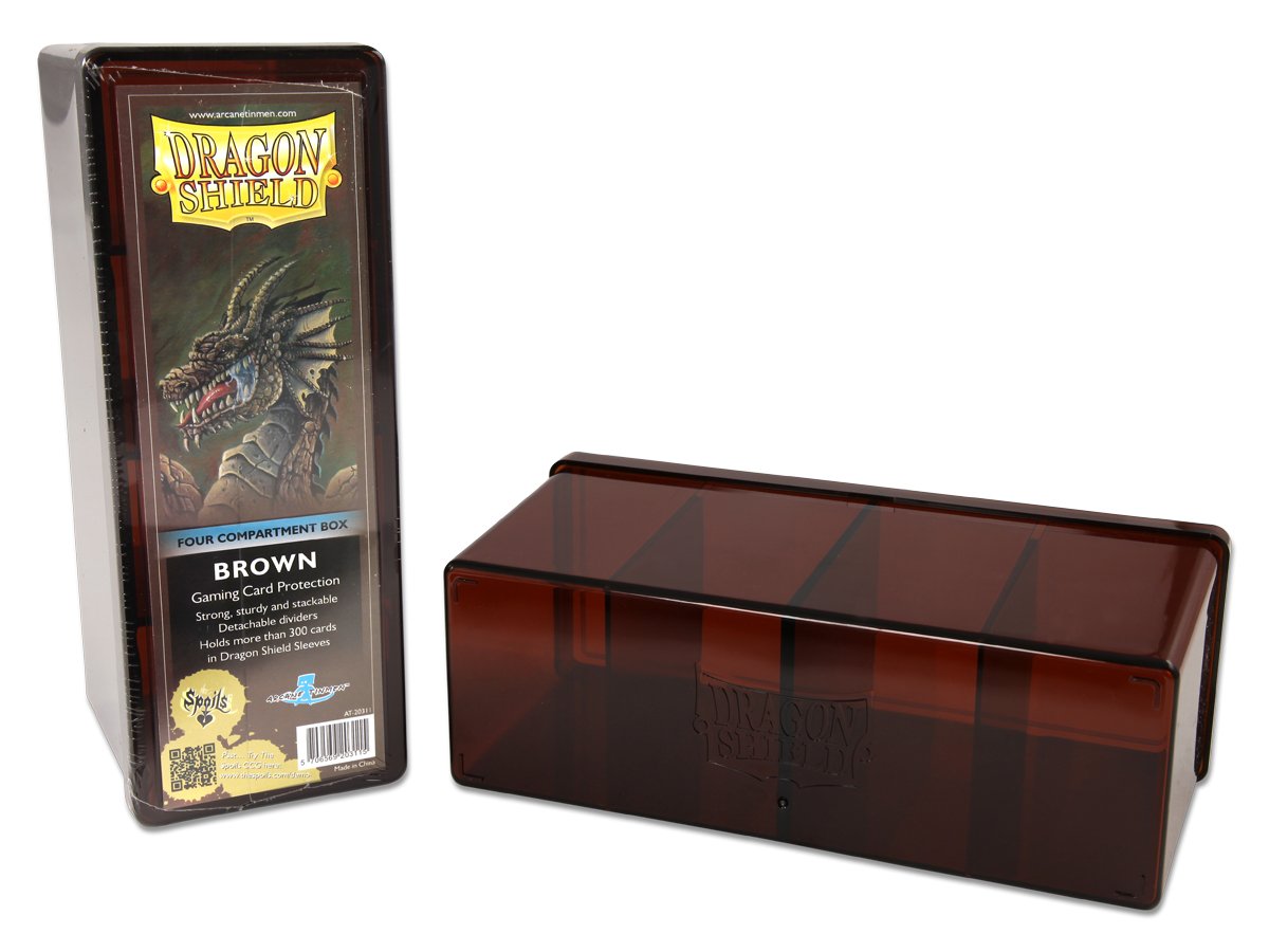 Dragon Shield Four Compartment Box – Brown | Tacoma Games