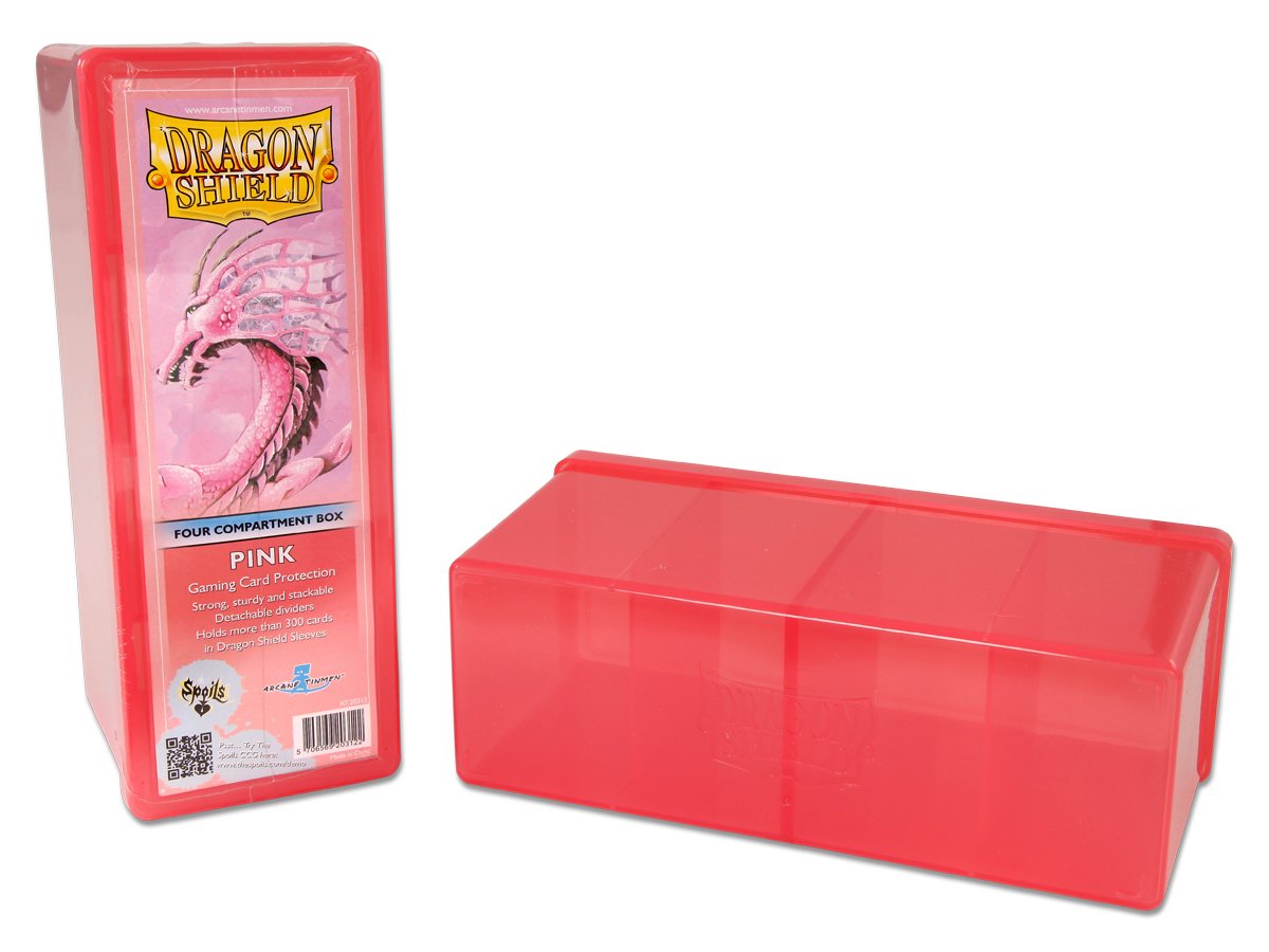 Dragon Shield Four Compartment Box – Pink | Tacoma Games