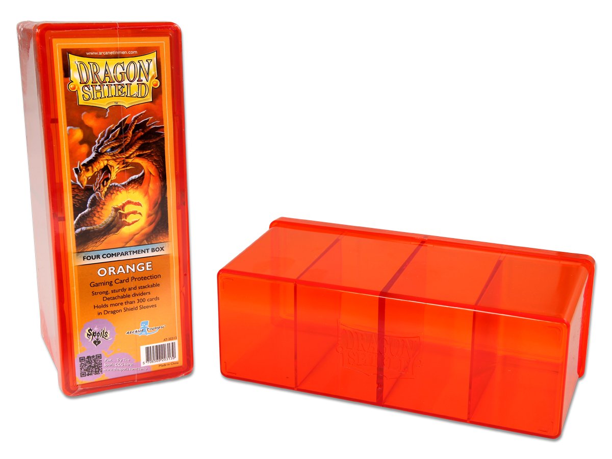 Dragon Shield Four Compartment Box – Orange | Tacoma Games