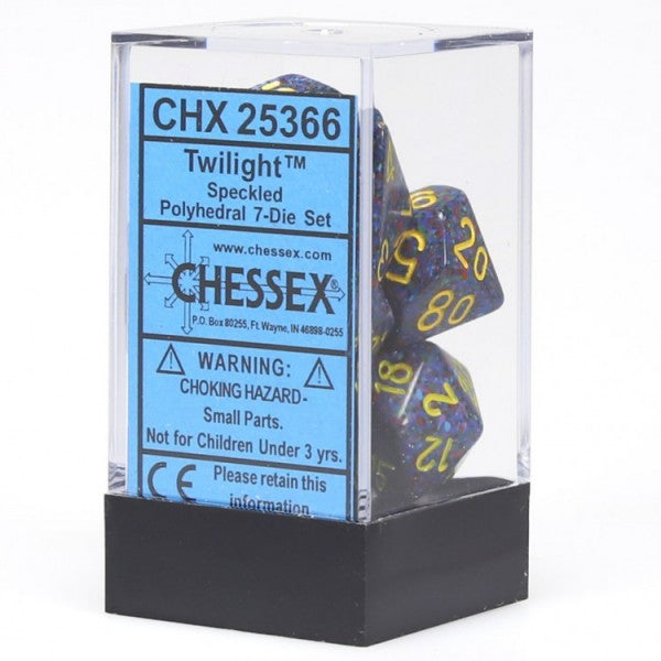 Chessex: Speckled Twilight 7-Die Set | Tacoma Games