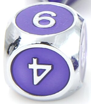 Die Hard - d6 Set - Silver Amethyst - Gemstone | Tacoma Games