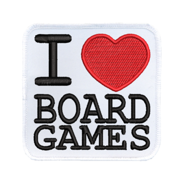 I (heart) Board Games - Iron-On Patch | Tacoma Games