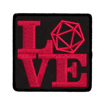 LOVE D20 - IRON-ON PATCH | Tacoma Games