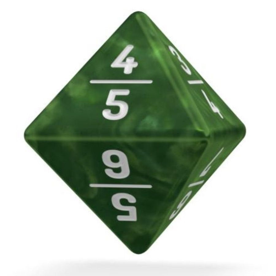 OAKIE DOAKIE DICE: D8 18MM GOYF DICE - MARBLE GREEN (4CT) | Tacoma Games