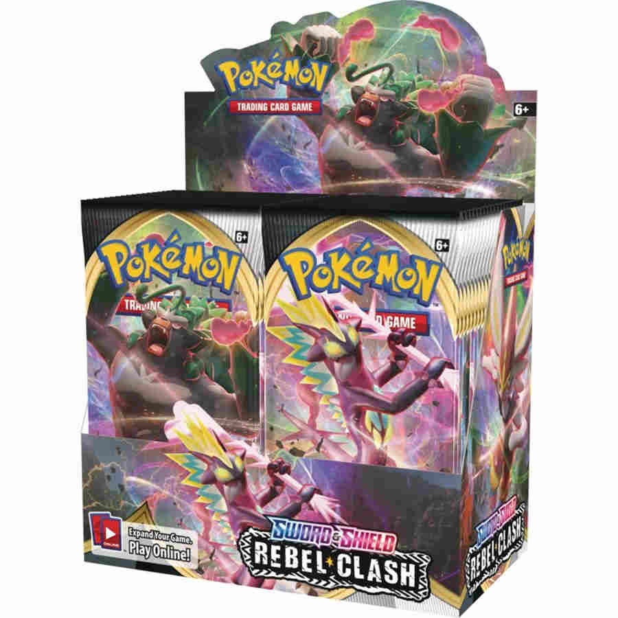 Pokemon Sword and Shield: Rebel Clash Booster Box | Tacoma Games