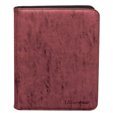 UltraPRO Premium Zippered 9-Pocket Suede - Ruby | Tacoma Games