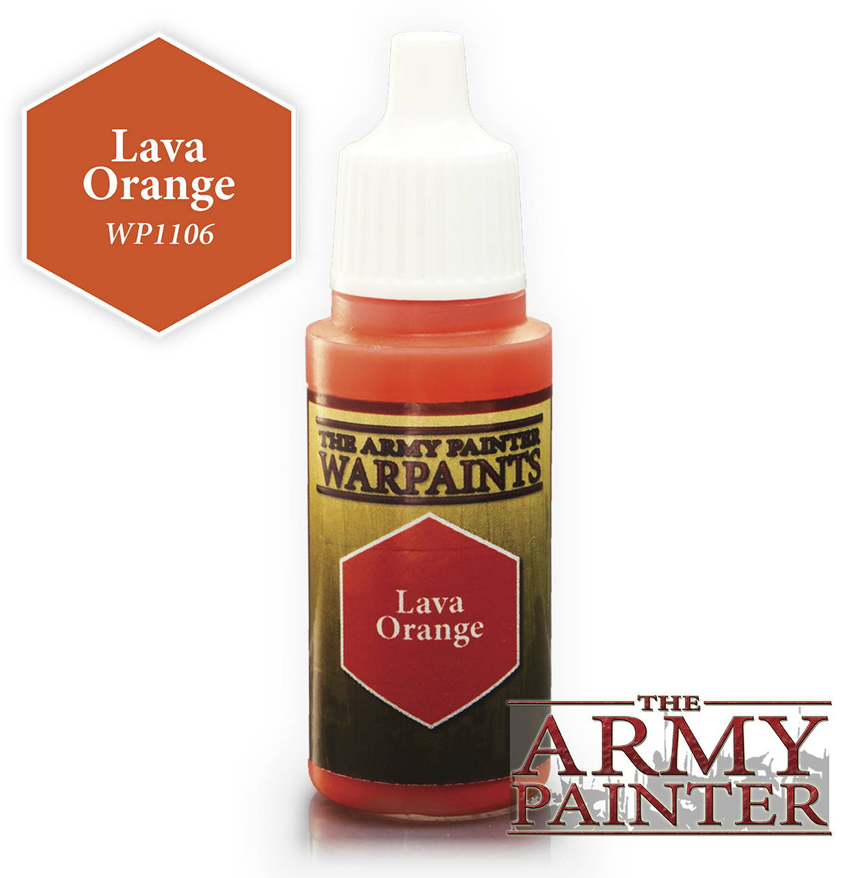 The ARMY PAINTER: Acrylics Warpaint - Lava Orange | Tacoma Games