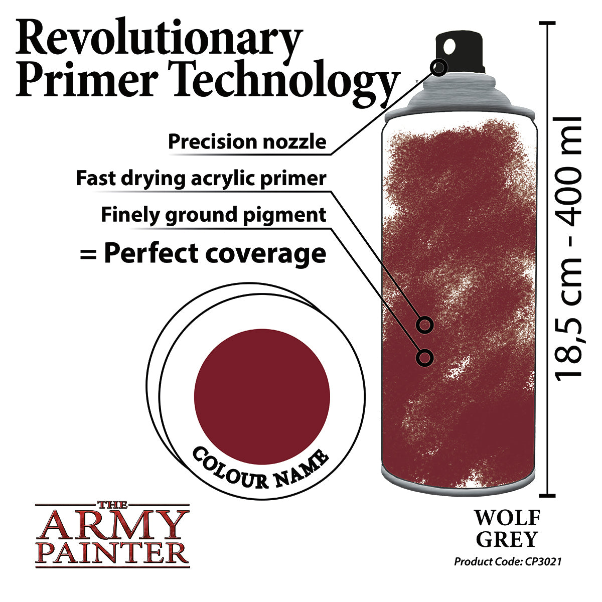 The ARMY PAINTER: Color Primers - Wolf Grey | Tacoma Games