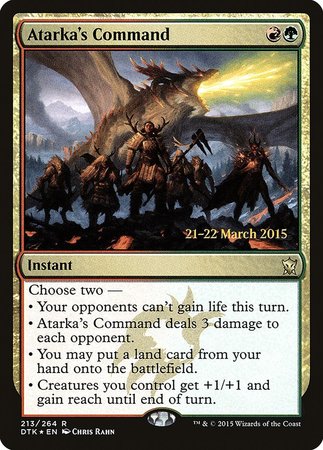 Atarka's Command [Dragons of Tarkir Promos] | Tacoma Games