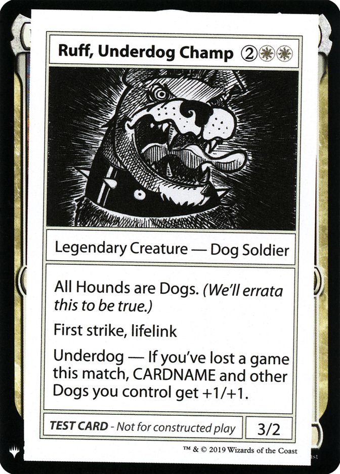 Ruff, Underdog Champ [Mystery Booster Playtest Cards] | Tacoma Games