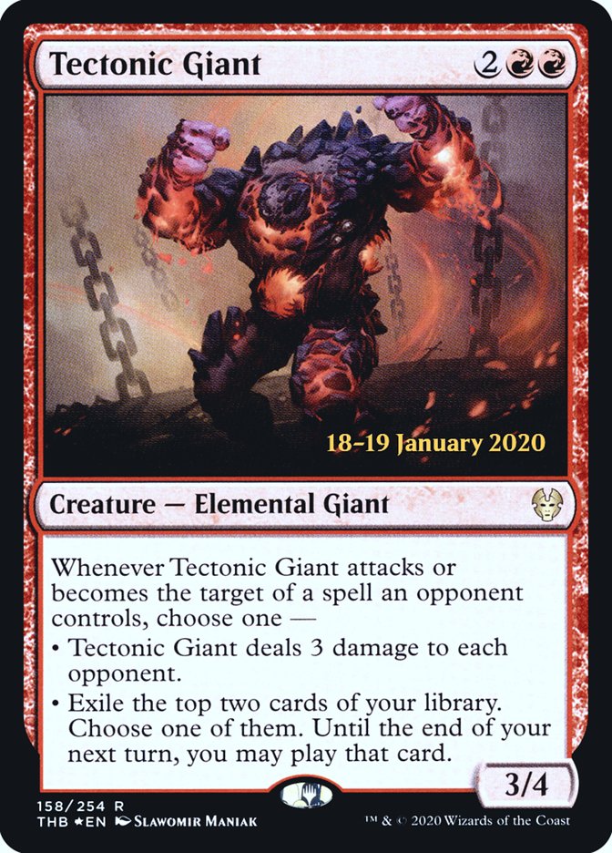 Tectonic Giant [Theros Beyond Death Prerelease Promos] | Tacoma Games