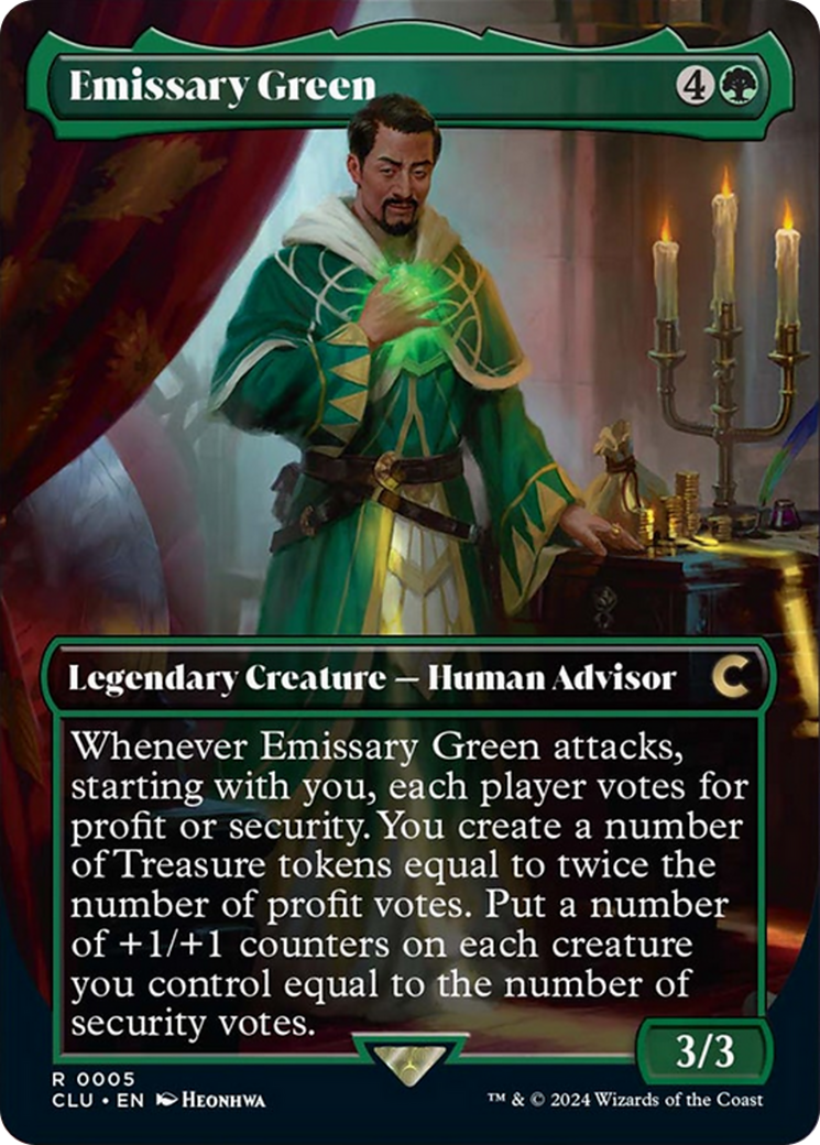 Emissary Green (Borderless) [Ravnica: Clue Edition] | Tacoma Games