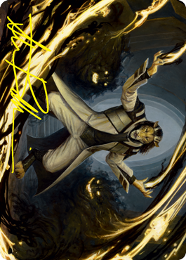 Leonin Lightscribe Art Card (Gold-Stamped Signature) [Strixhaven: School of Mages Art Series] | Tacoma Games