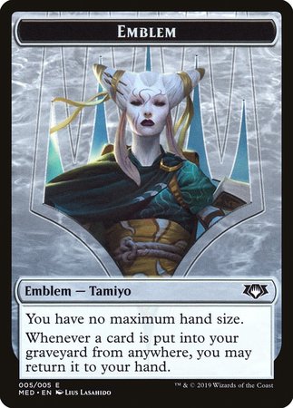 Emblem - Tamiyo, the Moon Sage [Mythic Edition Tokens] | Tacoma Games