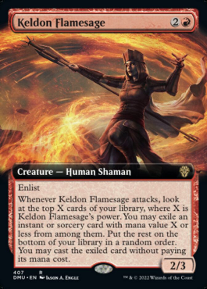 Keldon Flamesage (Extended Art) [Dominaria United] | Tacoma Games