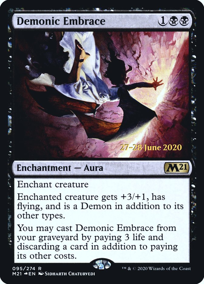 Demonic Embrace  [Core Set 2021 Prerelease Promos] | Tacoma Games