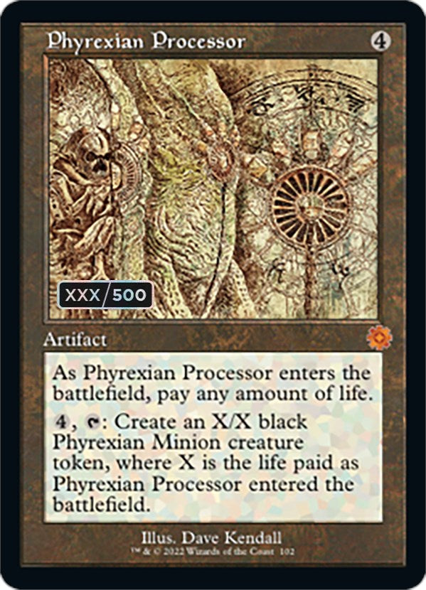 Phyrexian Processor (Retro Schematic) (Serial Numbered) [The Brothers' War Retro Artifacts] | Tacoma Games