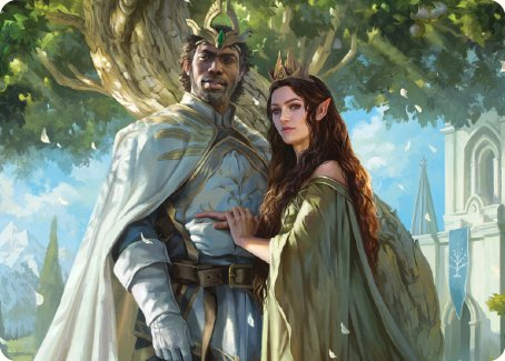 Aragorn and Arwen, Wed Art Card [The Lord of the Rings: Tales of Middle-earth Art Series] | Tacoma Games