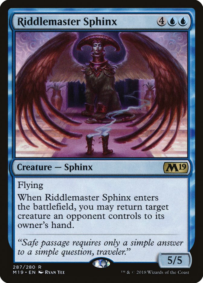 Riddlemaster Sphinx [Core Set 2019] | Tacoma Games