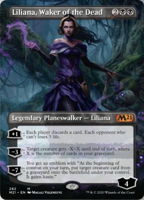 Liliana, Waker of the Dead (Borderless) [Core Set 2021] | Tacoma Games