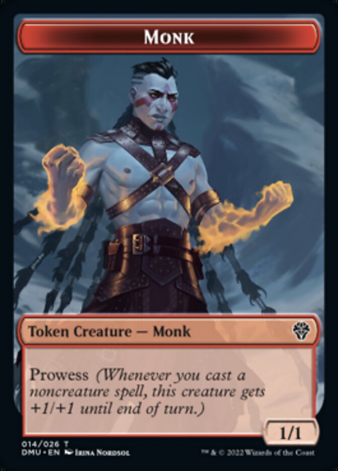 Soldier // Monk Double-sided Token [Dominaria United Tokens] | Tacoma Games