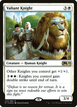 Valiant Knight [Core Set 2019 Promos] | Tacoma Games