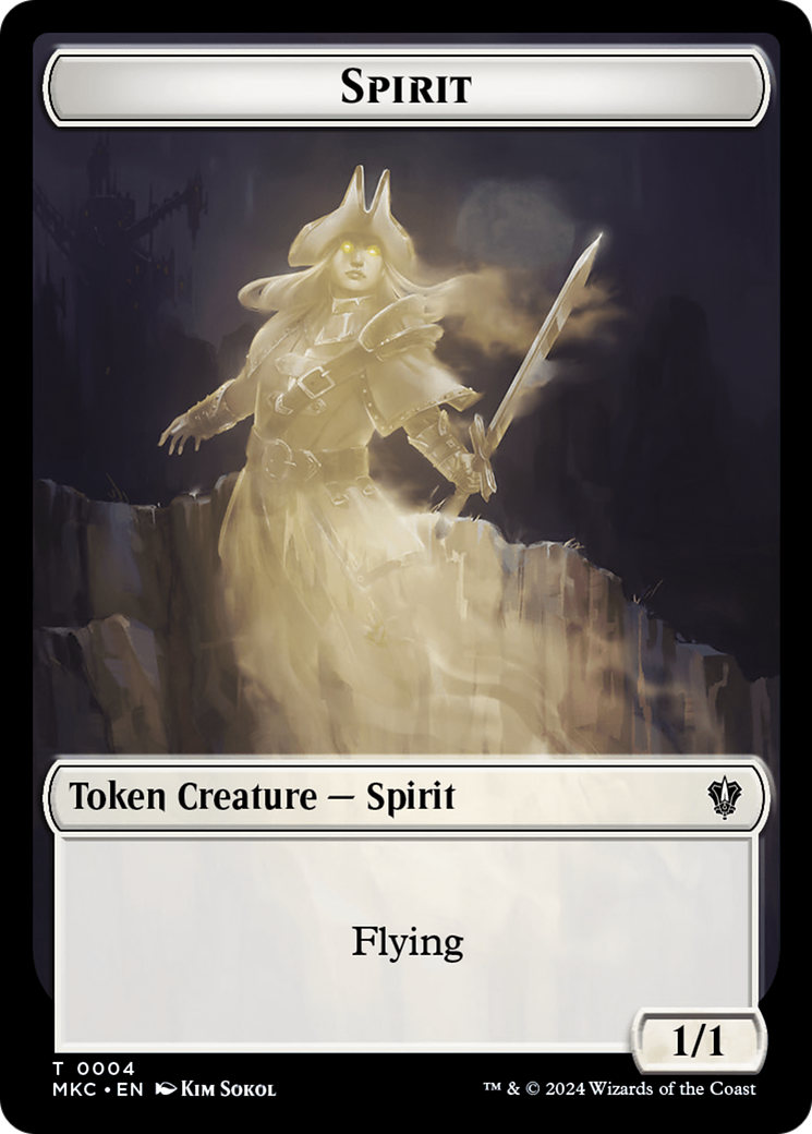 Spirit // Phyrexian Germ Double-Sided Token [Murders at Karlov Manor Commander Tokens] | Tacoma Games