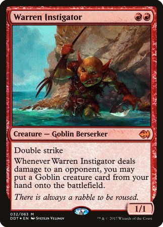 Warren Instigator [Duel Decks: Merfolk vs. Goblins] | Tacoma Games