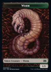 Worm // Aven Initiate Double-sided Token [Double Masters 2022 Tokens] | Tacoma Games