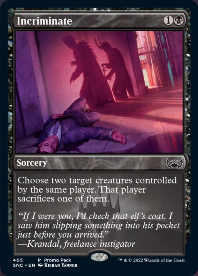 Incriminate (Promo Pack) [Streets of New Capenna] | Tacoma Games