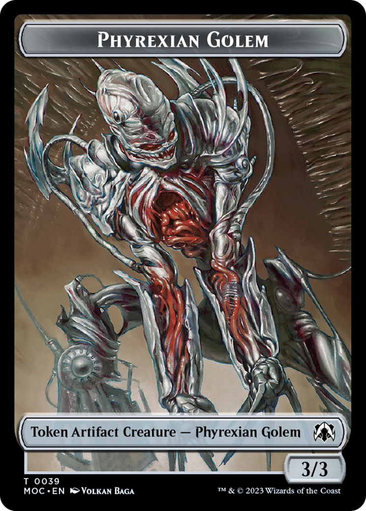 Phyrexian Golem // Phyrexian Horror Double-Sided Token [March of the Machine Commander Tokens] | Tacoma Games