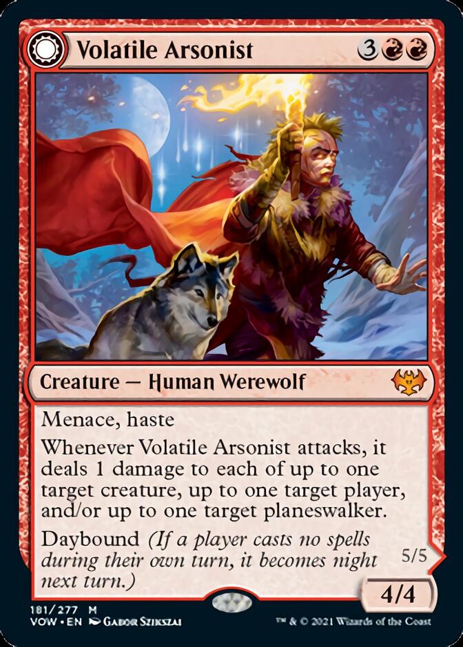 Volatile Arsonist // Dire-Strain Anarchist [Innistrad: Crimson Vow] | Tacoma Games