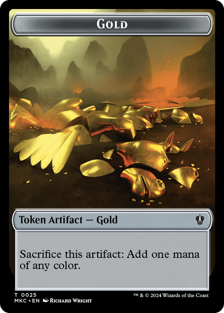 Gold // The Monarch Double-Sided Token [Murders at Karlov Manor Commander Tokens] | Tacoma Games