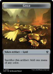 Gold // Treasure Double-Sided Token [Murders at Karlov Manor Commander Tokens] | Tacoma Games