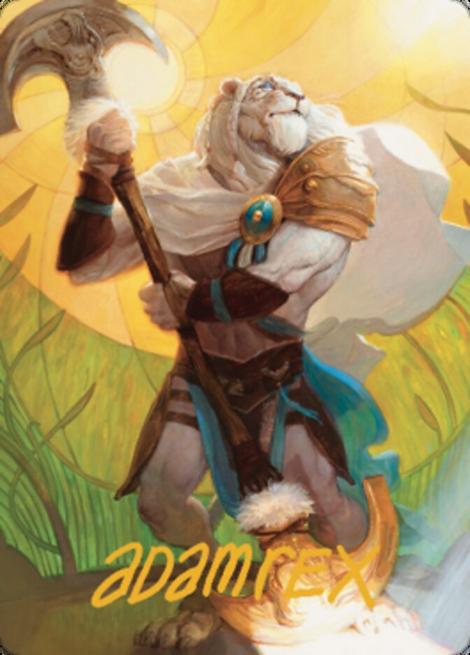 Ajani, Sleeper Agent Art Card (Gold-Stamped Signature) [Dominaria United Art Series] | Tacoma Games