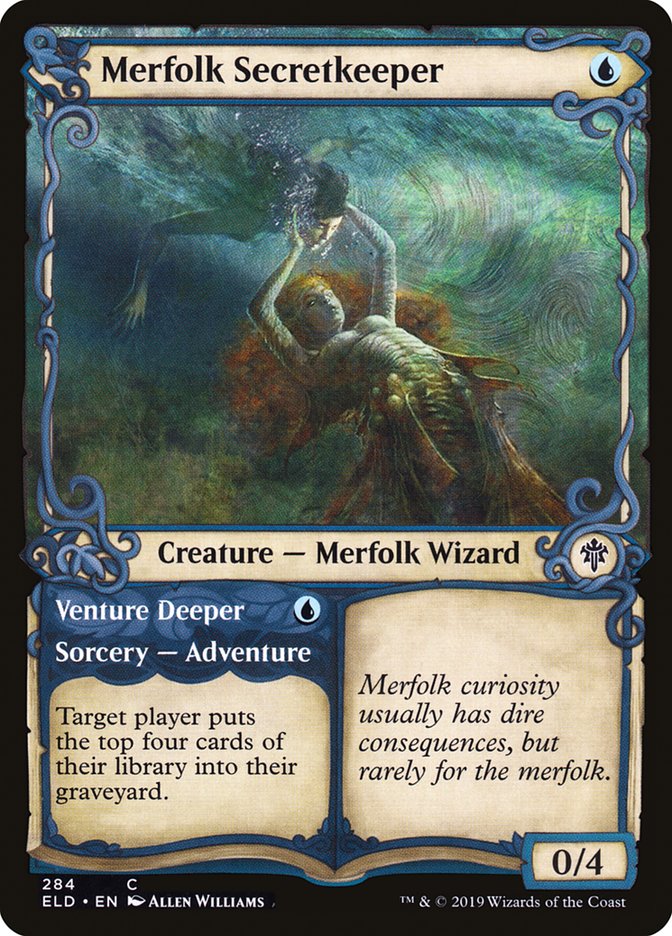 Merfolk Secretkeeper // Venture Deeper (Showcase) [Throne of Eldraine] | Tacoma Games