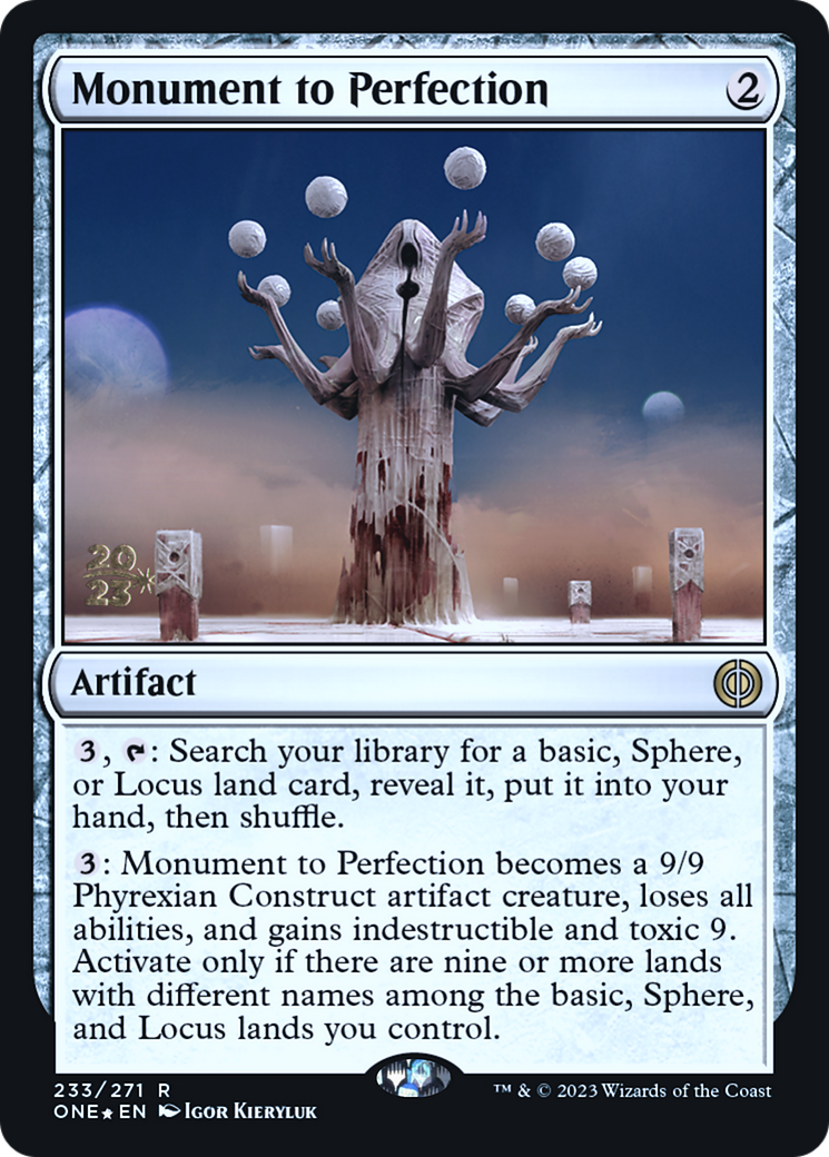 Monument to Perfection [Phyrexia: All Will Be One Prerelease Promos] | Tacoma Games