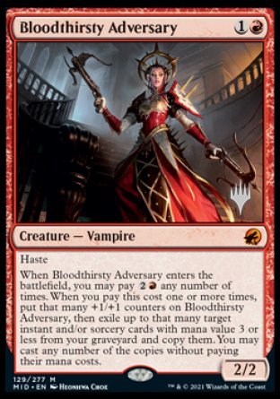 Bloodthirsty Adversary (Promo Pack) [Innistrad: Midnight Hunt Promos] | Tacoma Games