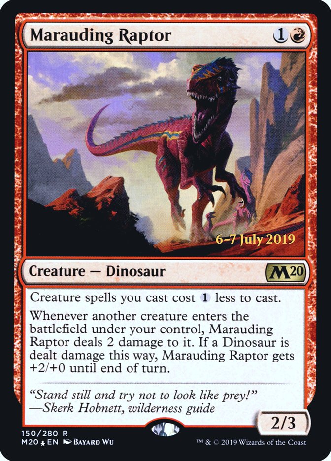 Marauding Raptor  [Core Set 2020 Prerelease Promos] | Tacoma Games