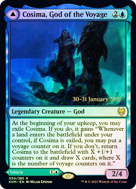 Cosima, God of the Voyage // The Omenkeel  [Kaldheim Prerelease Promos] | Tacoma Games