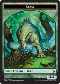 Beast (013) // Plant Double-sided Token [Commander 2018 Tokens] | Tacoma Games