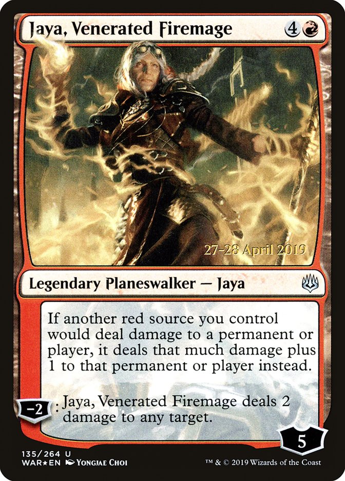 Jaya, Venerated Firemage  [War of the Spark Prerelease Promos] | Tacoma Games