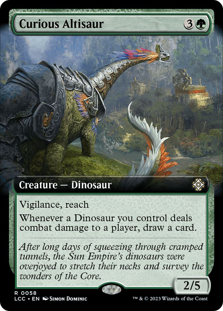 Curious Altisaur (Extended Art) [The Lost Caverns of Ixalan Commander] | Tacoma Games