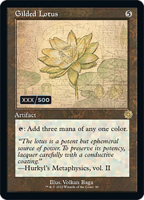 Gilded Lotus (Retro Schematic) (Serial Numbered) [The Brothers' War Retro Artifacts] | Tacoma Games
