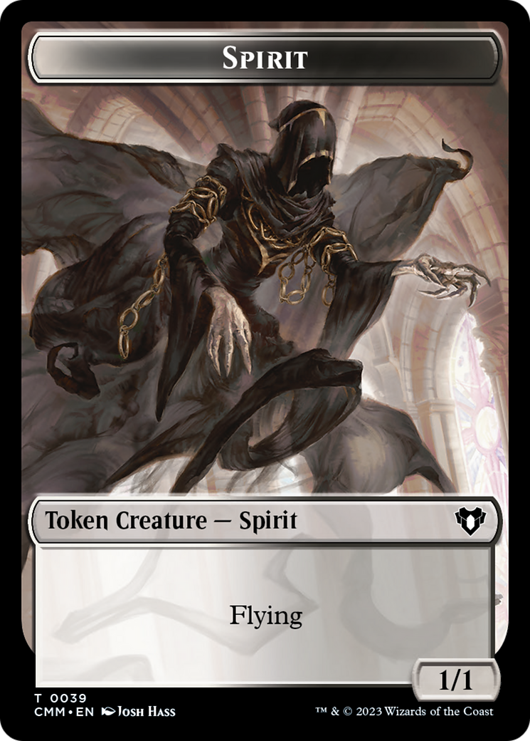 Spirit (0039) // Spider Double-Sided Token [Commander Masters Tokens] | Tacoma Games